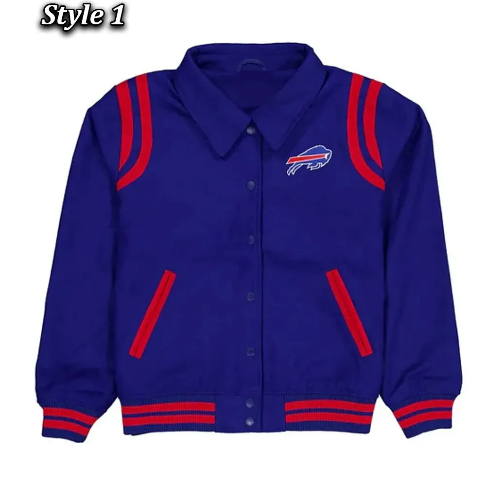 Buffalo Bills Sport Night Teddy Varsity Jacket