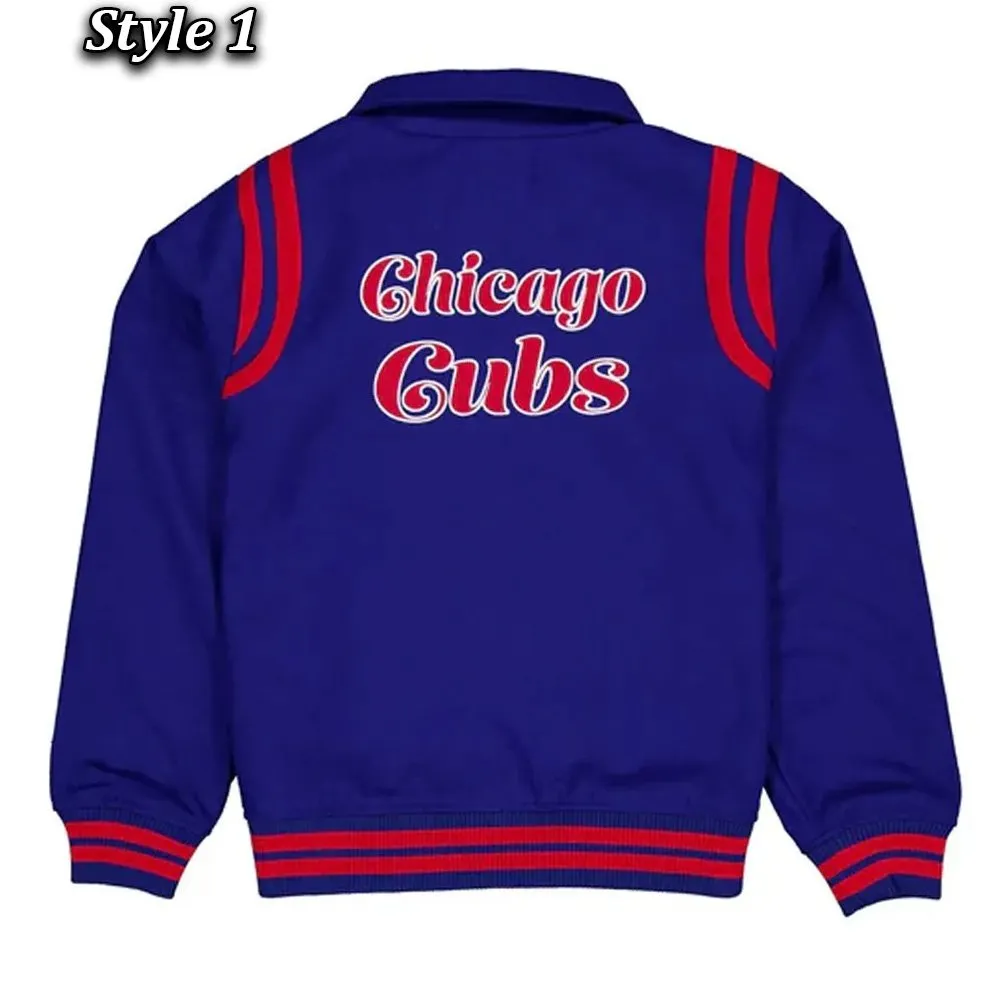Chicago Cubs Sport Night Teddy Varsity Jacket - Image 2