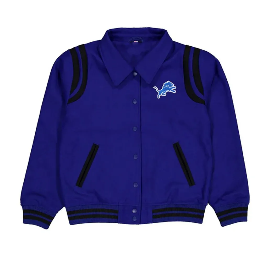 Detroit Lions Sport Night Teddy Varsity Jacket