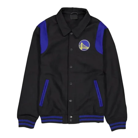 Golden State Warriors Sport Night Teddy Varsity Jacket
