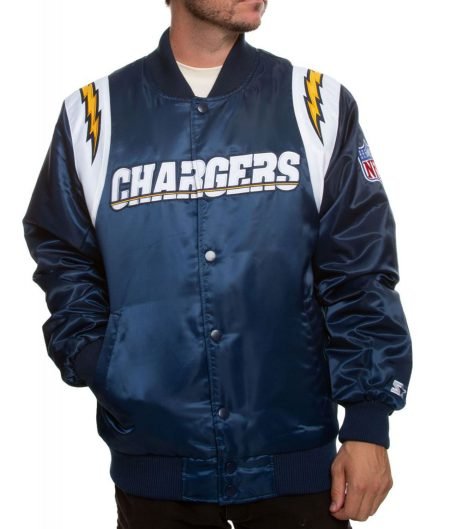 LA Chargers Satin Varsity Jacket