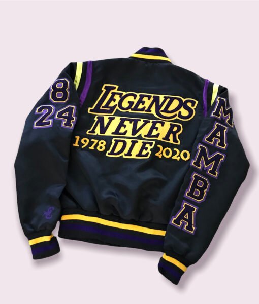 Lakers Black Mamba Hall of Fame Kobe Bryant Varsity Jacket - Image 3
