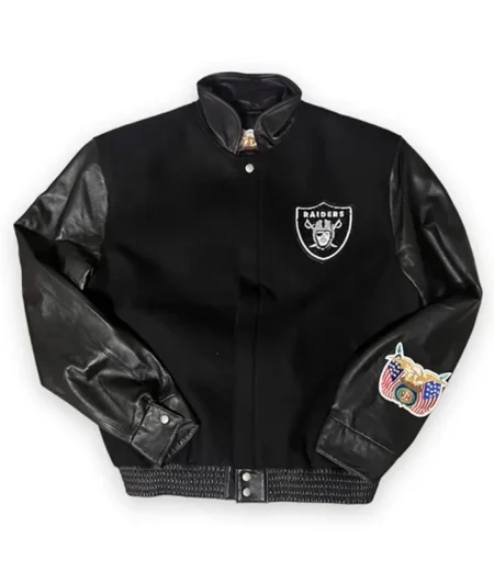 Las Vegas Raiders Varsity Wool & Leather Jacket