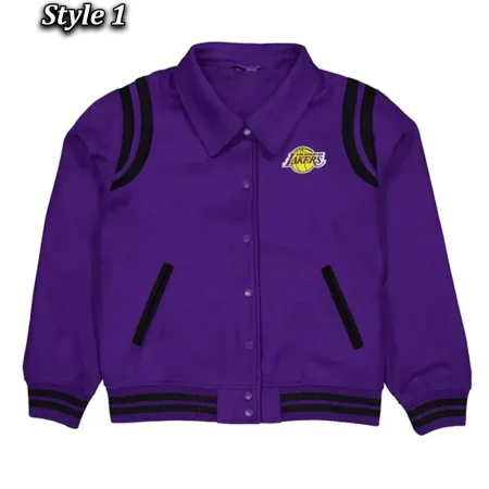 Los Angeles Lakers Sport Night Teddy Varsity Jacket