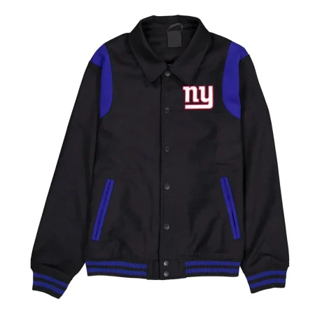 New York Giants Sport Night Teddy Varsity Jacket