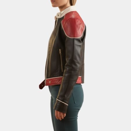 Stone Cold Fox Kiernan Shipka Fox Black Leather Jacket Back View 2