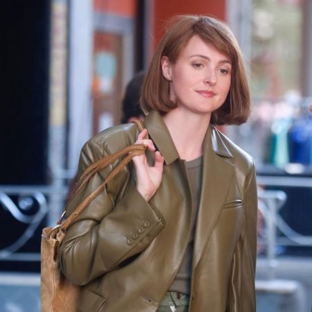 A Different Man Ingrid Leather Blazer