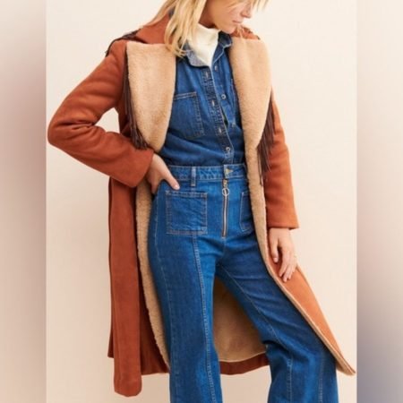 Americana Sydney Sweeney Fringe Coat