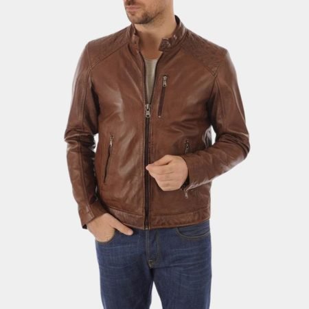 Arnold Schwarzenegger Brown Leather Jacket