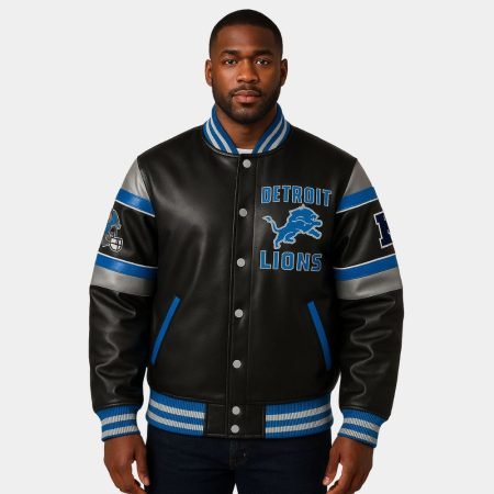 Detroit Lions Varsity Leather Jacket
