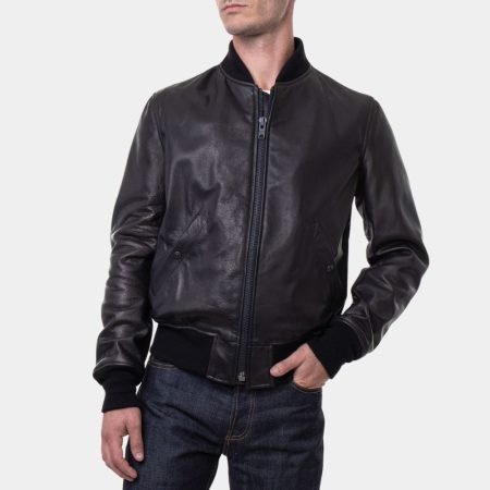 Danny Leather Bomber Jacket