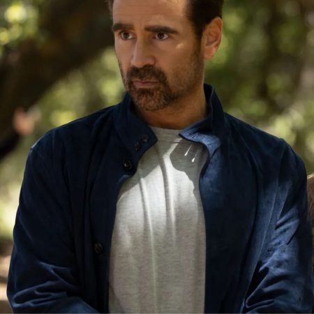 Colin Farrell Blue Bomber Jacket