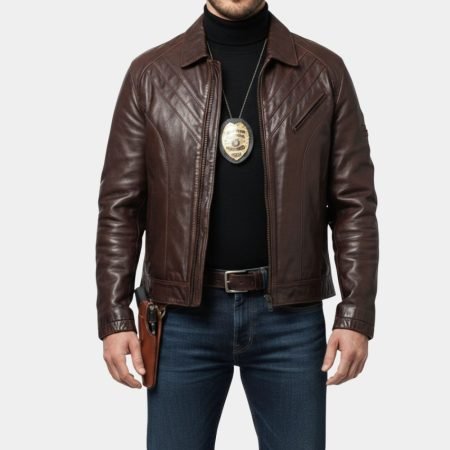 Dead Man’s Wire Michael Grable Tan Leather Jacket