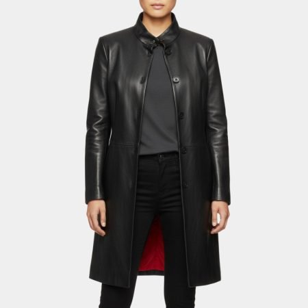 Down Cemetery Road Emma Thompson Leather Coat