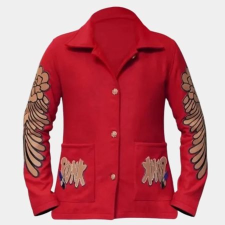 Michelle Yeoh Red Wool Jacket