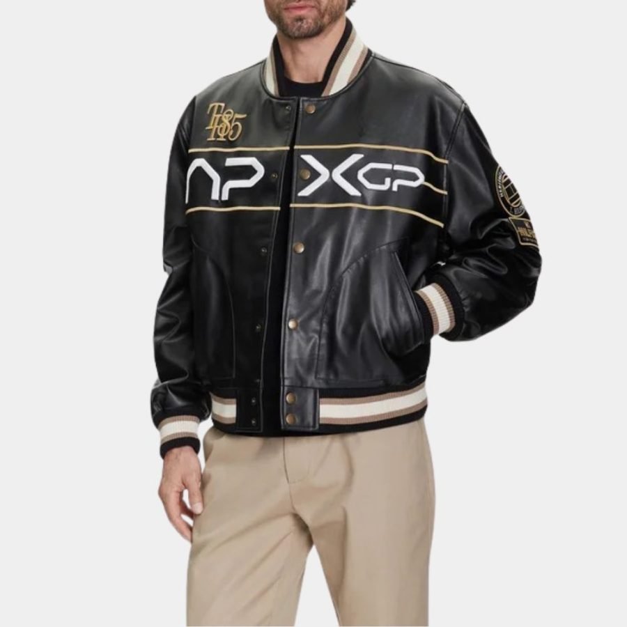 APXgp Racing Varsity Leather Jacket