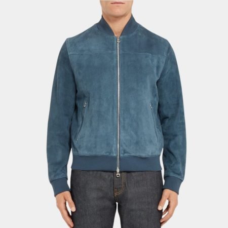 F1 Brad Pitt Blue Bomber Jacket