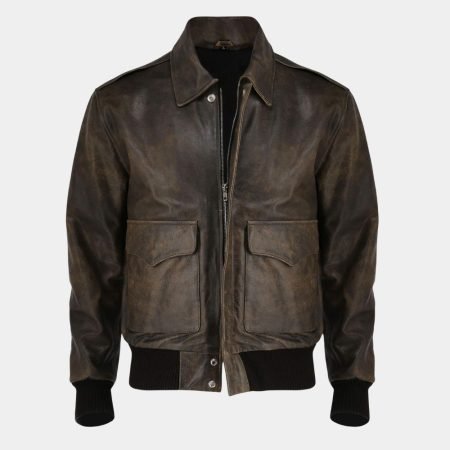 Ryan Jaske A2 Bomber Tan Leather Jacket