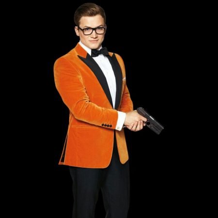 Colin Firth Orange Velvet Tuxedo