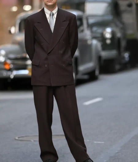 Marty Supreme Timothée Chalamet Brown Suit