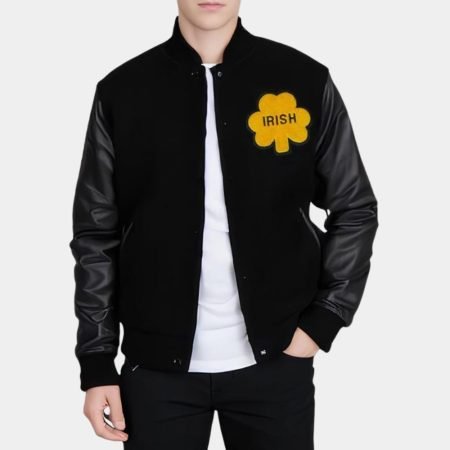 Notre Dame Rudy Irish Black Varsity Jacket