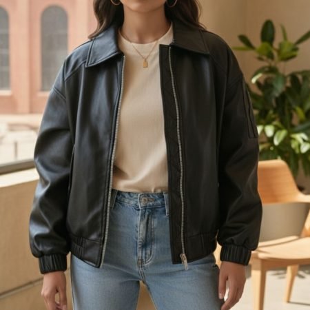 Ariana Greenblatt Leather Jacket