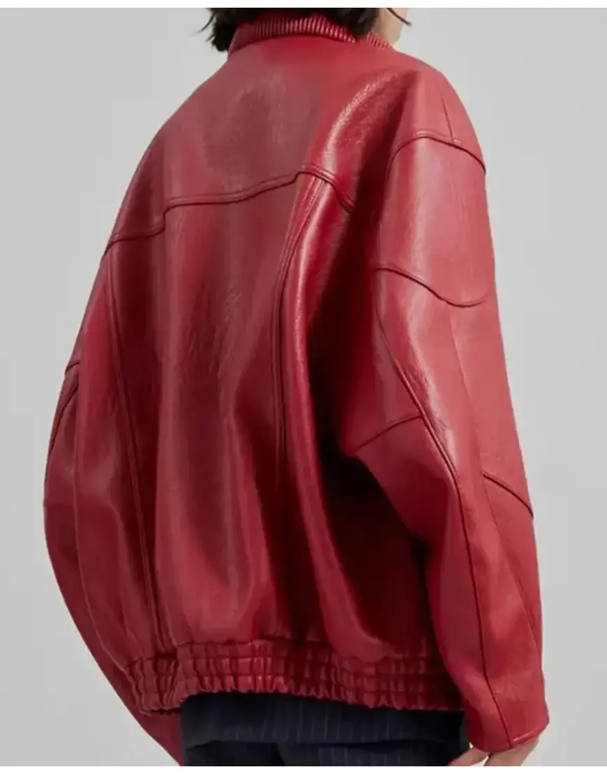 Taylor Swift Chiefs vs Broncos Red Bomber Jacket - Image 4