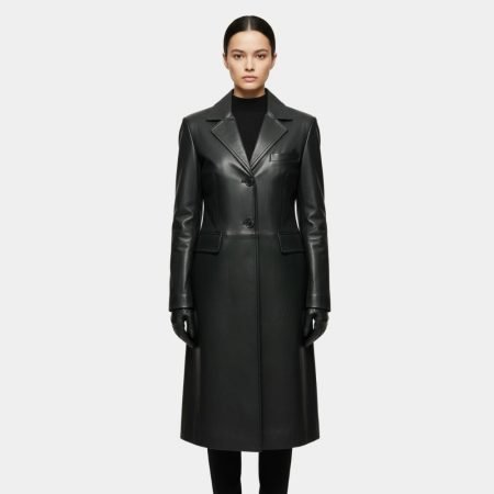 Play Dirty Rosa Salazar Leather Coat