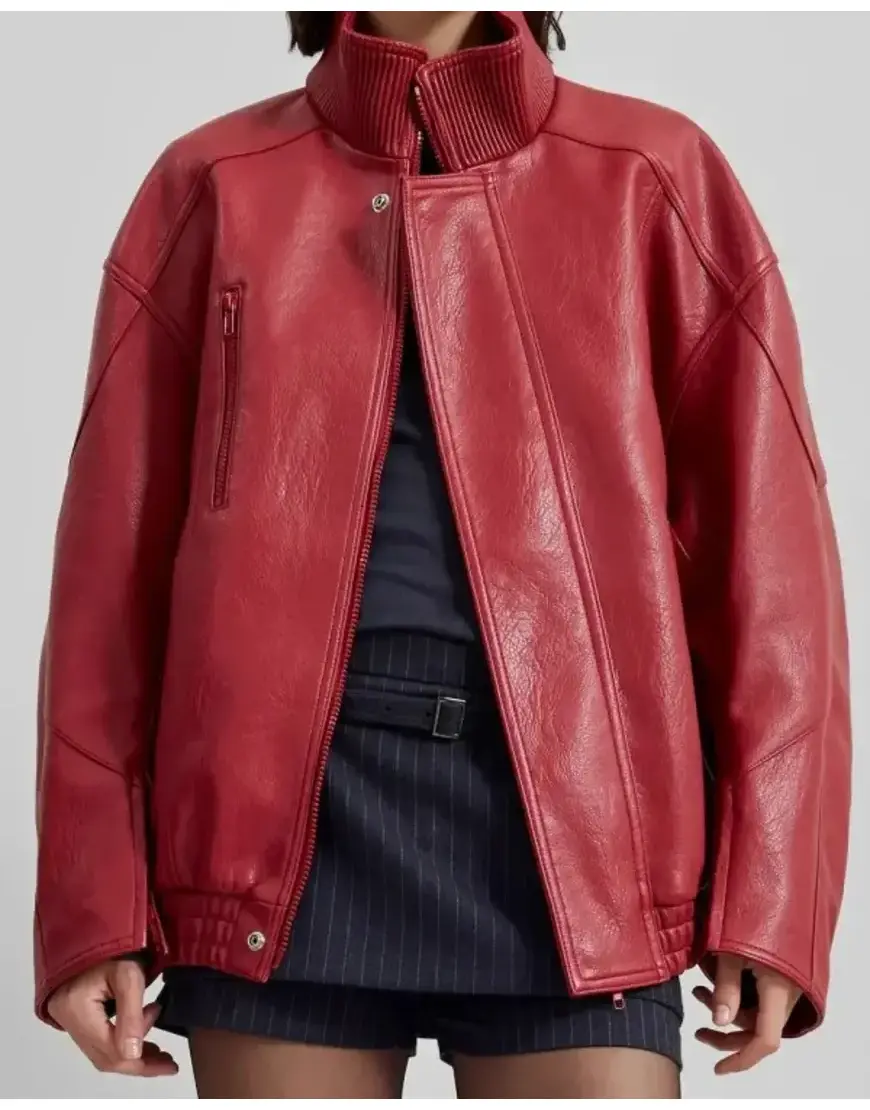 Taylor Swift Chiefs vs Broncos Red Bomber Jacket - Image 3