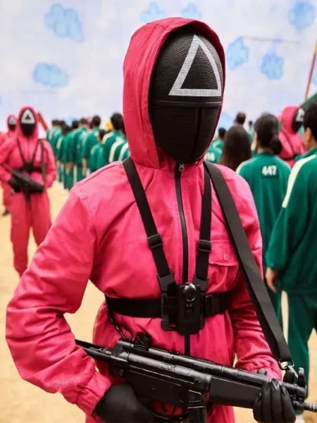 Squid Game Guard Pink Jumpsuit
