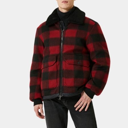 The Actor Paul Red & Black Plaid Jacket