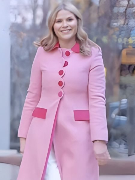 The Today Show 2025 Jenna Bush Hager Pink Scallop Coat