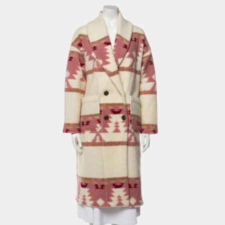 Beth Dutton Pink & White Printed Coat