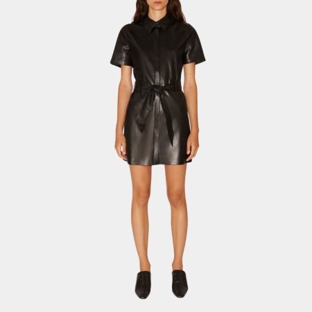 Selena Gomez Leather Dress