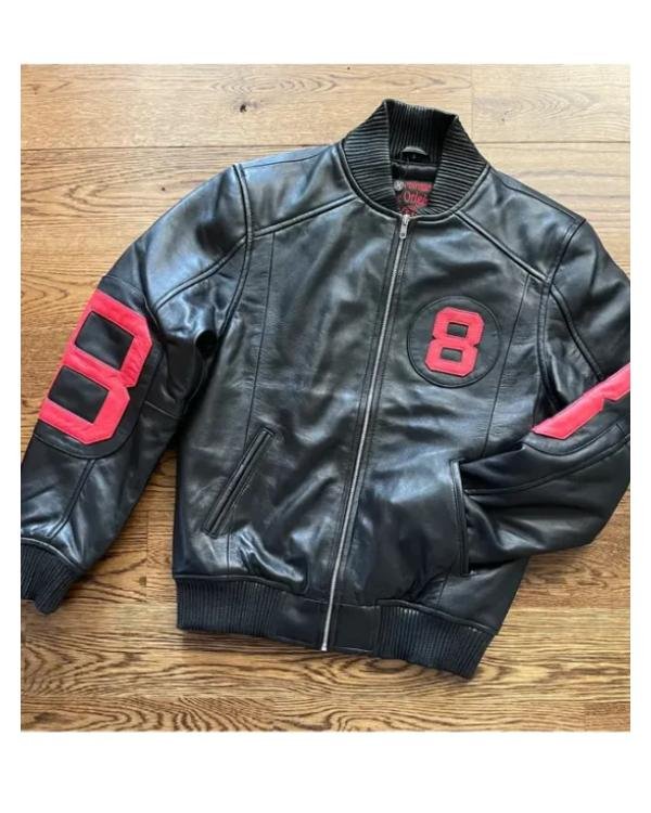 The 8 Ball Leather Bomber Jacket - Image 3