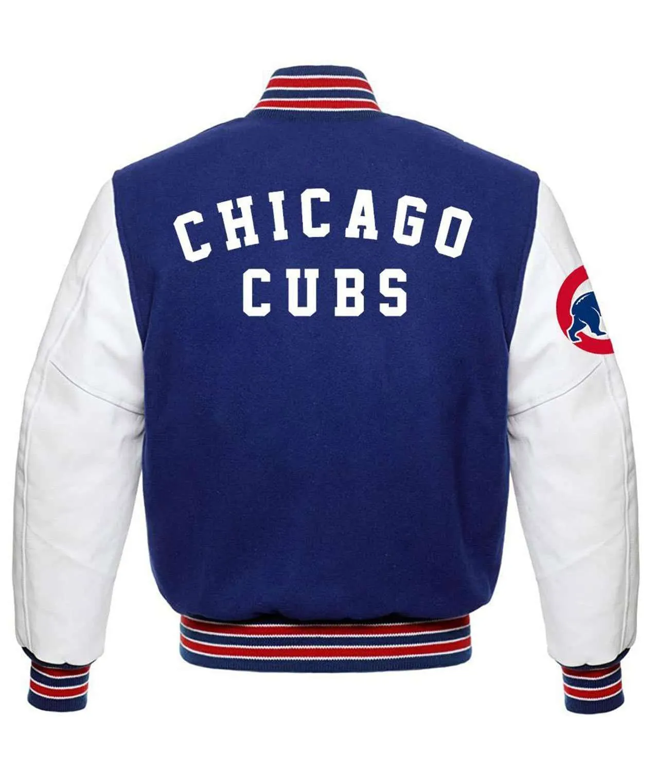 Chicago Cubs Blue and White Varsity Jacket - Image 2