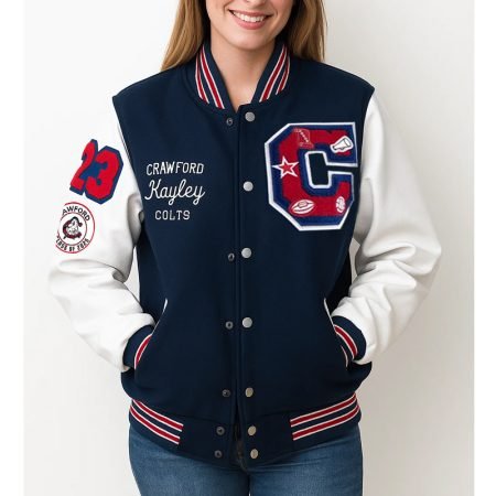 Crawford High School Blue and White Varsity Jacket