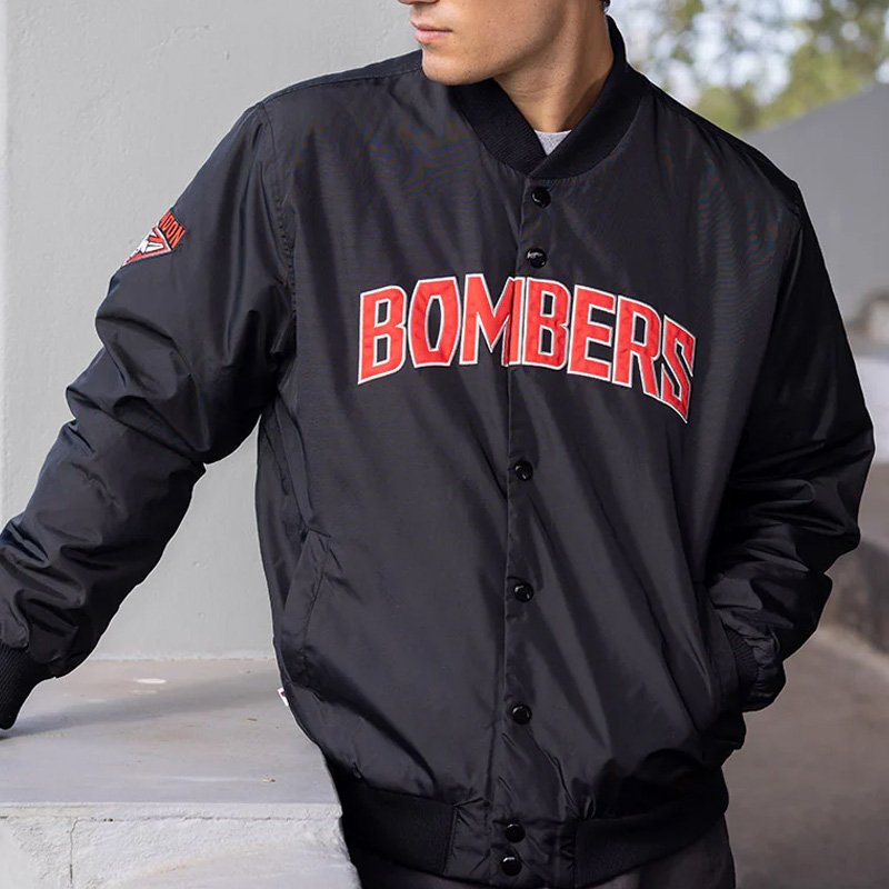 Essendon Bombers Black Bomber Jacket - Image 2
