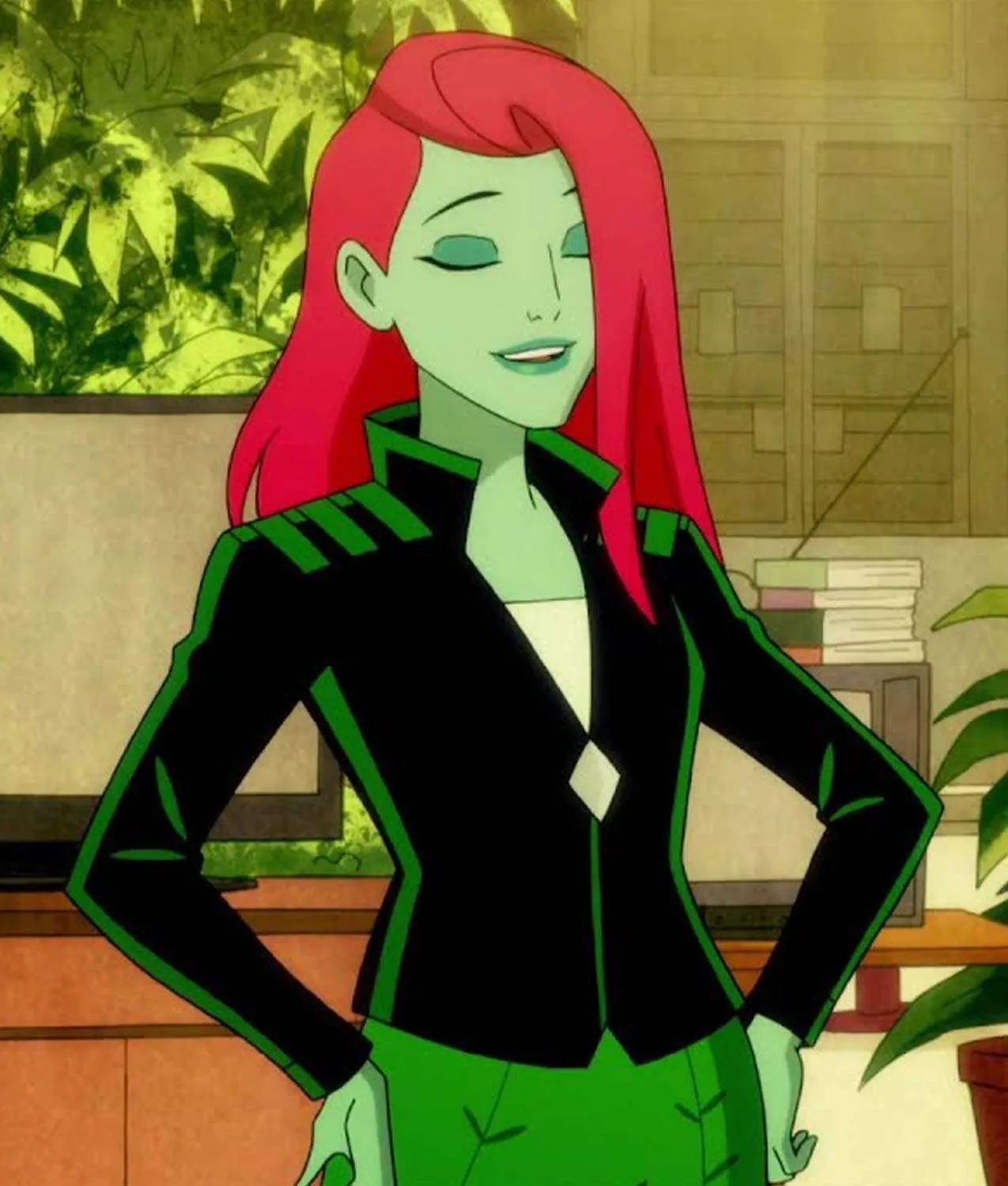 Poison Ivy Harley Quinn Leather Jacket - Image 4