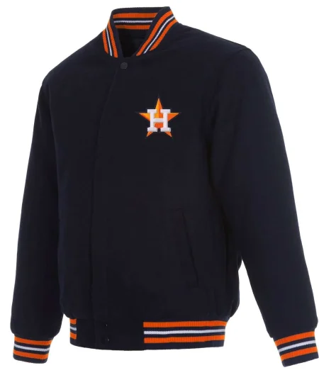 Houston Astros Varsity Navy Blue Wool Jacket