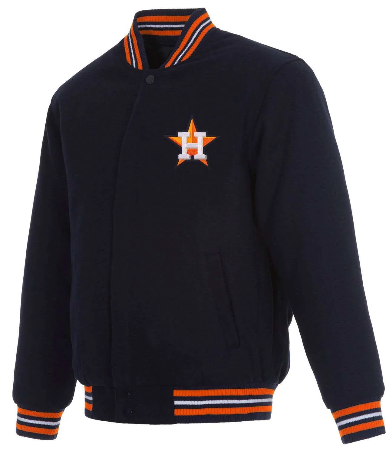 Houston Astros Varsity Navy Blue Wool Jacket