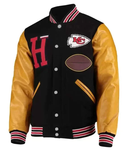 Kansas City Chiefs Letterman Black and Gold Jacket