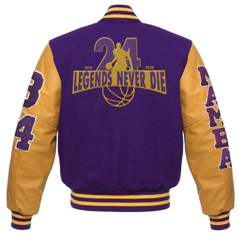 Los Angeles Lakers Kobe Bryant Mamba Letterman Jacket - Image 2