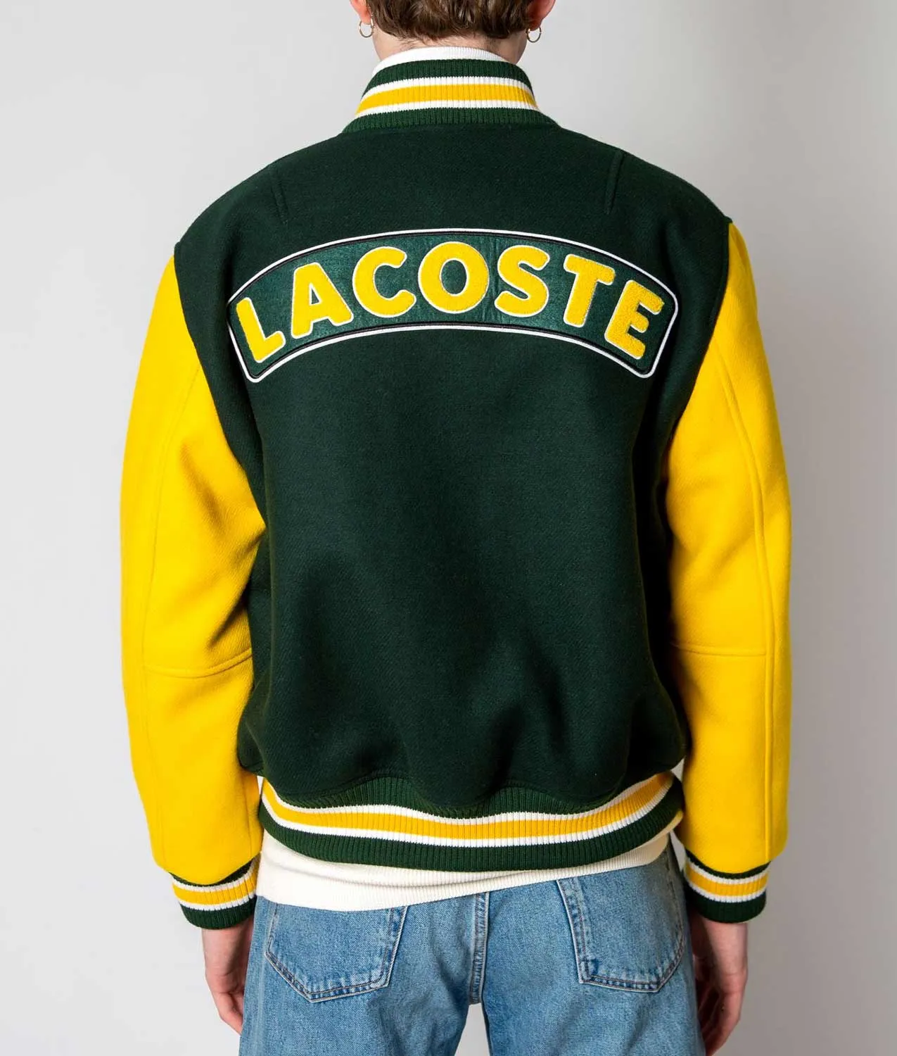 Live Two-Tone Green and Yellow Bomber Jacket - Image 3