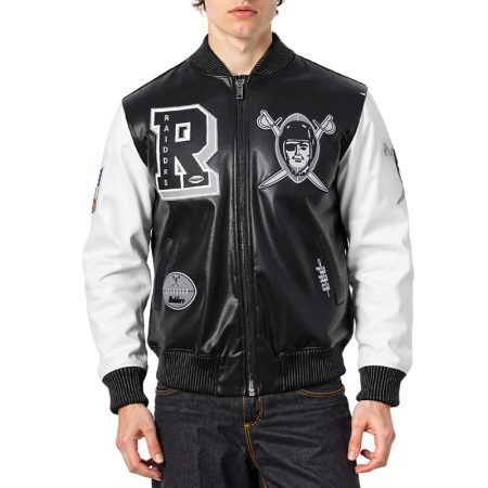 Las Vegas Raiders Best of Varsity Leather Jacket