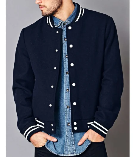 Men’s Varsity Prep School Navy Blue Jacket