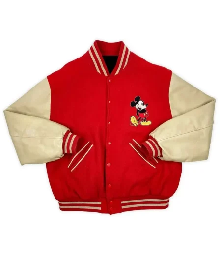 Mickey Mouse Varsity Red Jacket