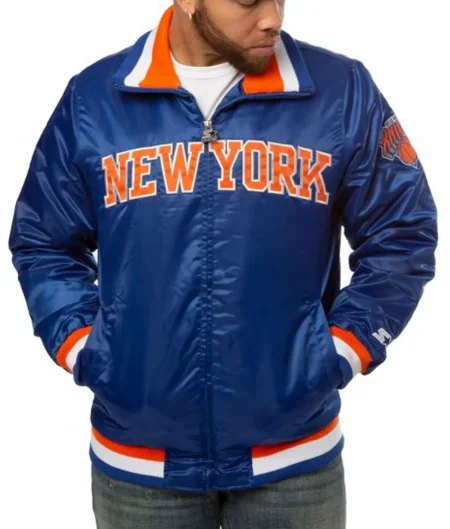 New York Knicks Starter Bomber Satin Jacket