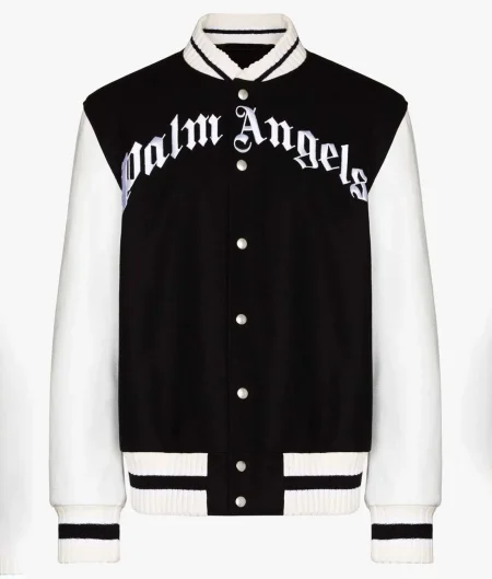 Palm Angels Varsity Black and White Jacket