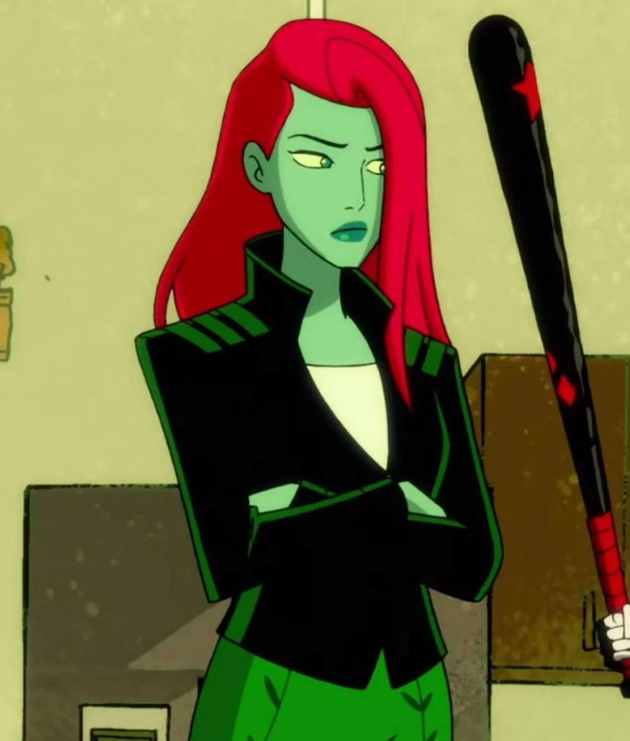 Poison Ivy Harley Quinn Leather Jacket - Image 3